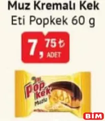 ETİ POPKEK MUZ KREMALI KEK 60 G